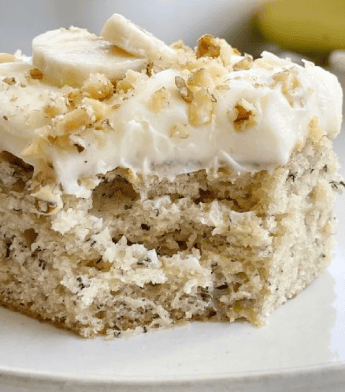 Banana Cake with Almond Cream Cheese Frosting