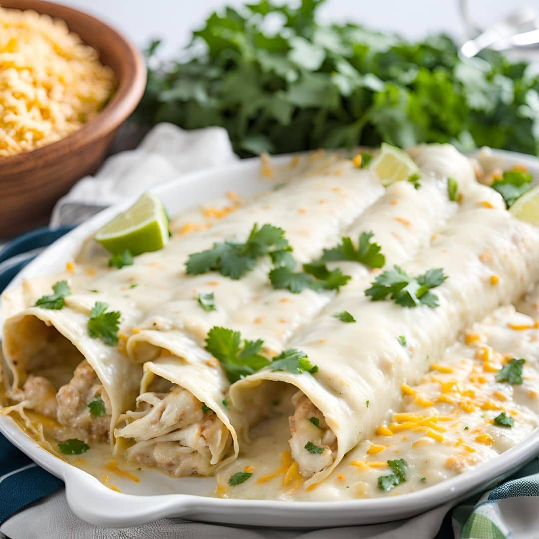 White Chicken Enchiladas