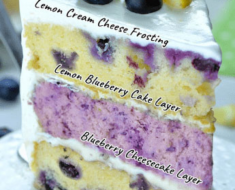 Lemon Blueberry Cheesecake Cake