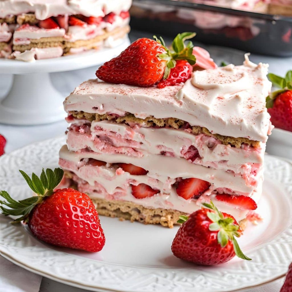 Strawberry Cream Cheese Icebox Cake