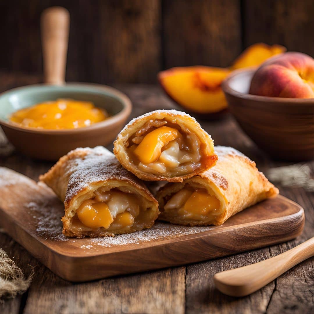 Peach Cobbler Egg rolls